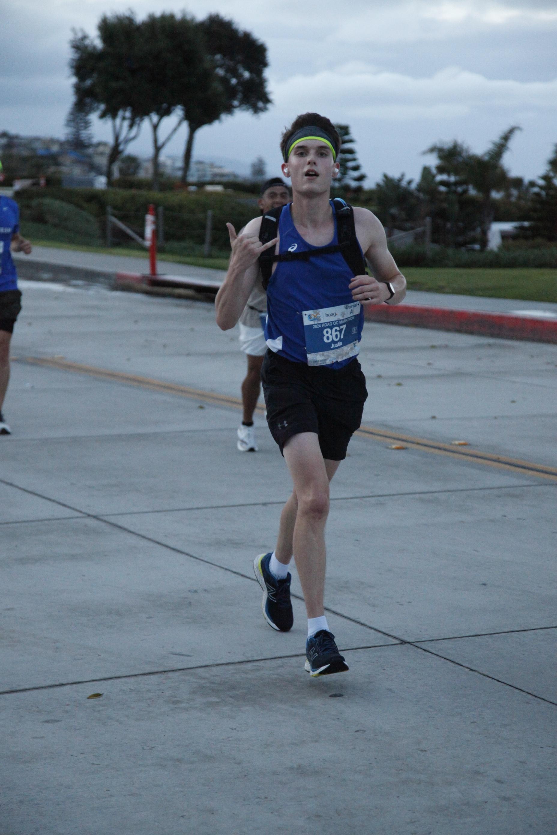 me running a marathon